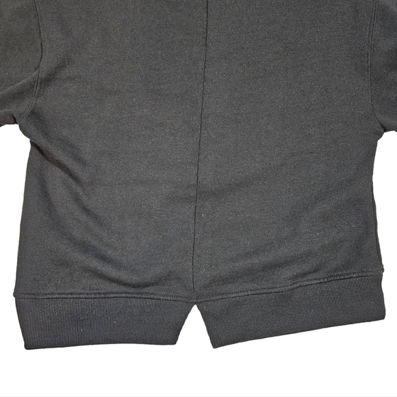 Zara Teen Black Velvet Heart Sweatshirt Size 13-14 Fleece Crewneck Sweater - Picture 8 of 11